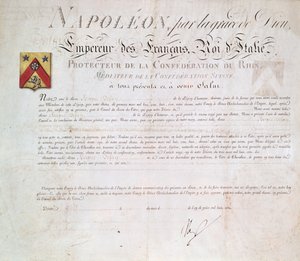 Adelsbesluit gecreëerd onder het Eerste Keizerrijk, 1813 door French School